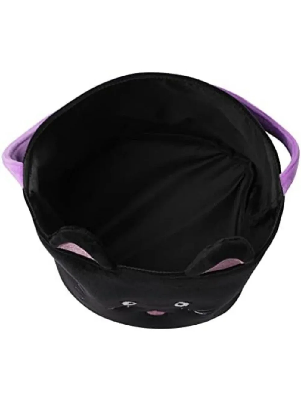 Spooky Halloween Trick or Treat Basket with Black Cat Design - Fun & Festive!